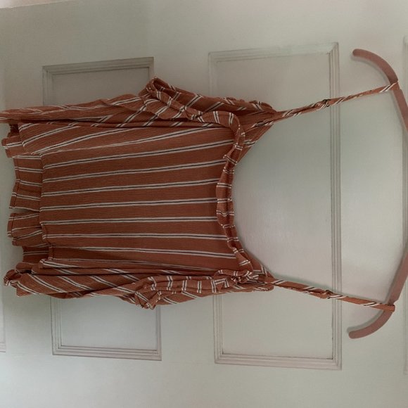 Striped Orange and White Tank Top - Picture 5 of 6